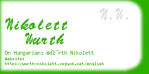 nikolett wurth business card